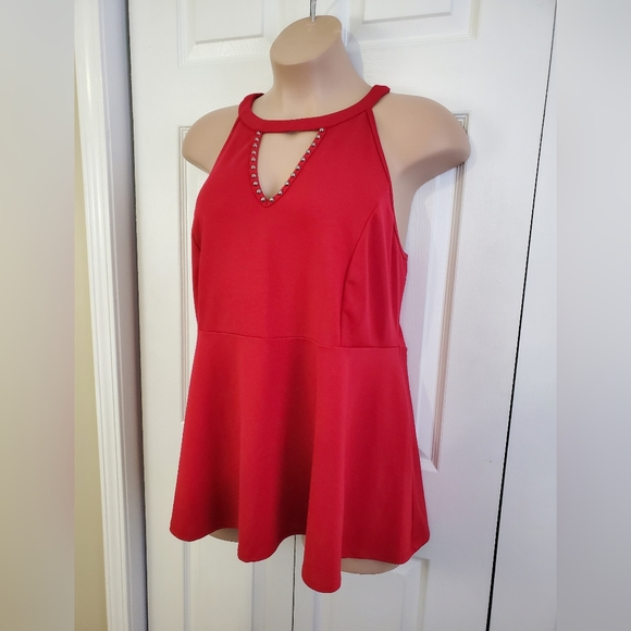 Torrid High Collar Peplum Top - Picture 3 of 12